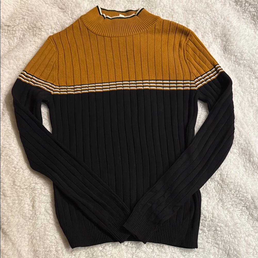 Black and Gold/Orange Sweater